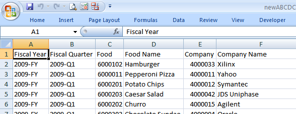 New Spreadsheet